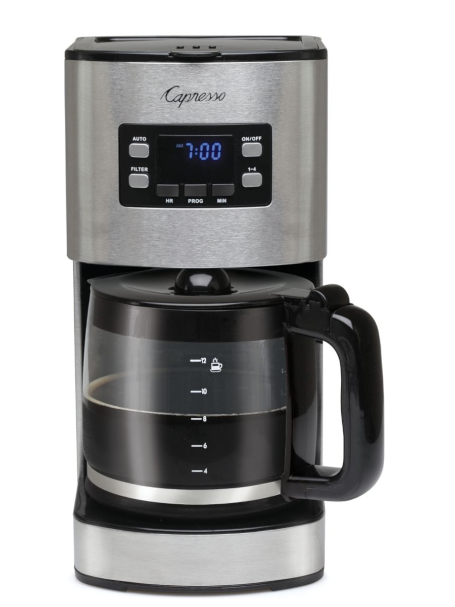 Capresso SG220 12-Cup Stainless Steel Coffee Maker with Glass Carafe